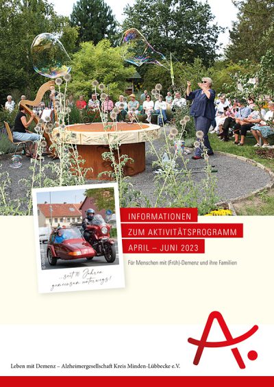 Faltblatt Informationen zum Aktivitätsprogramm April - Juni 2023_600x848
